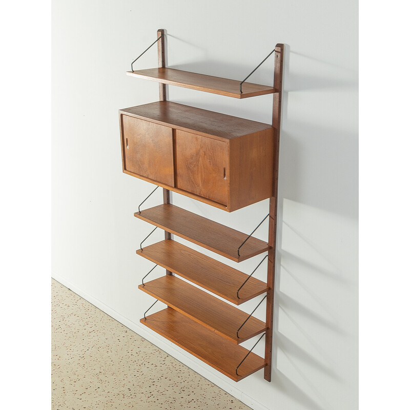 Vintage teak and wood wall shelf by Poul Cadovius for Cado, Denmark 1950s