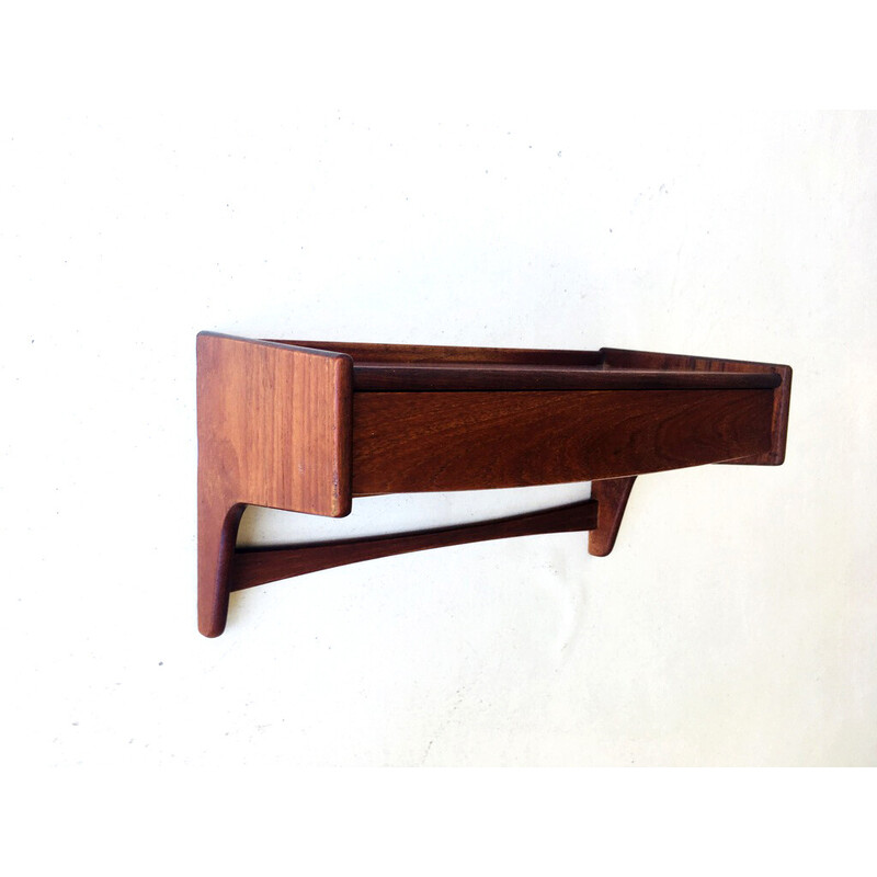 Vintage Danish teak wall drawer, 1960s