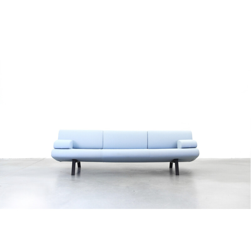 Blue sofa in steel model Duplo EJ 180-3 by Anne-Mette Bartholin and Morten Ernst for Erik Jorgensen - 1990s