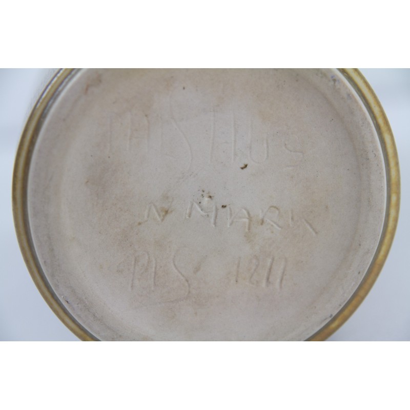 Jarrón de cerámica vintage de Per Linnemann-Schmidt para Palshus Stentøj, Dinamarca Años 60