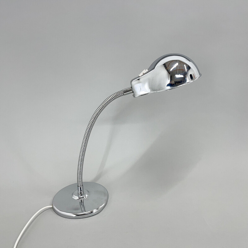 Vintage adjustable chrome table lamp, Italy 1960s