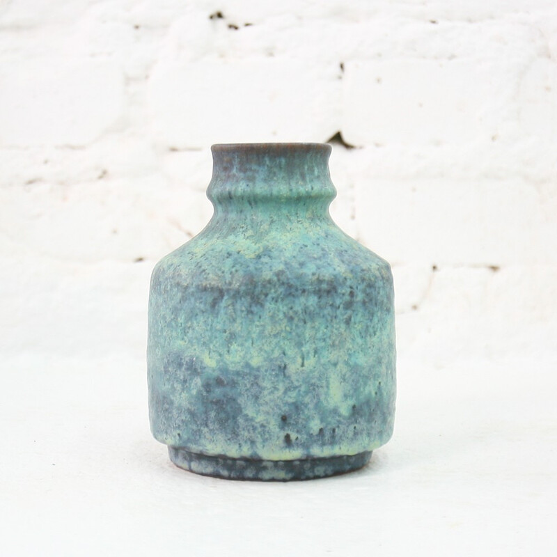 Vase vert en céramique édition Majolika Karsruhe - 1960
