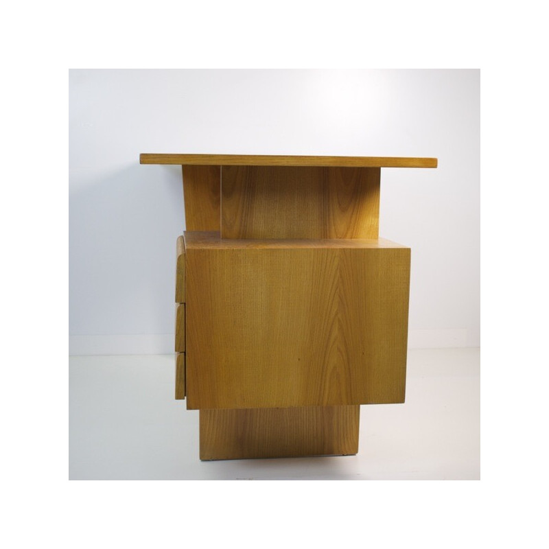 Vintage eikenhouten bureau, 1960