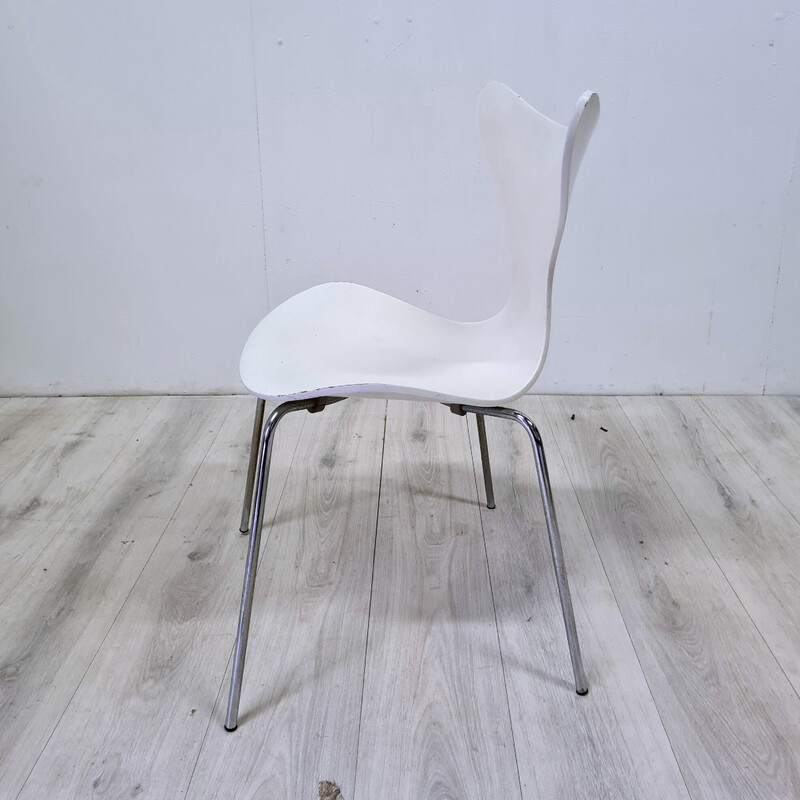 Vintage model 3108 "Lily" of "zeemeeuw" stoel van Arne Jacobsen voor Fritz Hansen, Denemarken 1976
