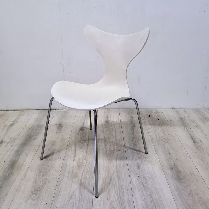 Vintage model 3108 "Lily" of "zeemeeuw" stoel van Arne Jacobsen voor Fritz Hansen, Denemarken 1976