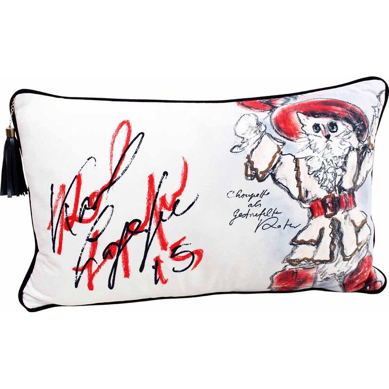 Vintage cushion Choupette by Karl Lagerfeld