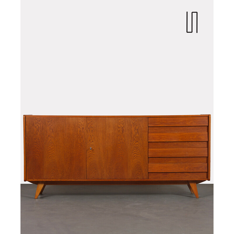 Vintage U-460 wooden sideboard by Jiroutek for Interier Praha, 1960