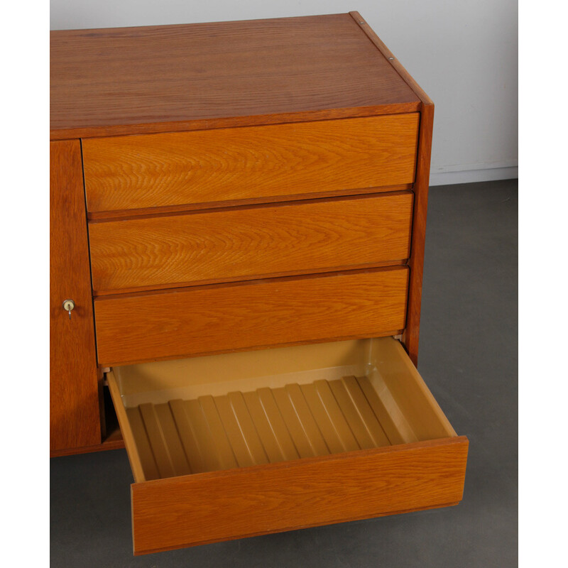 Vintage chest of drawers model U-458 in oakwood by Jiri Jiroutek, 1960
