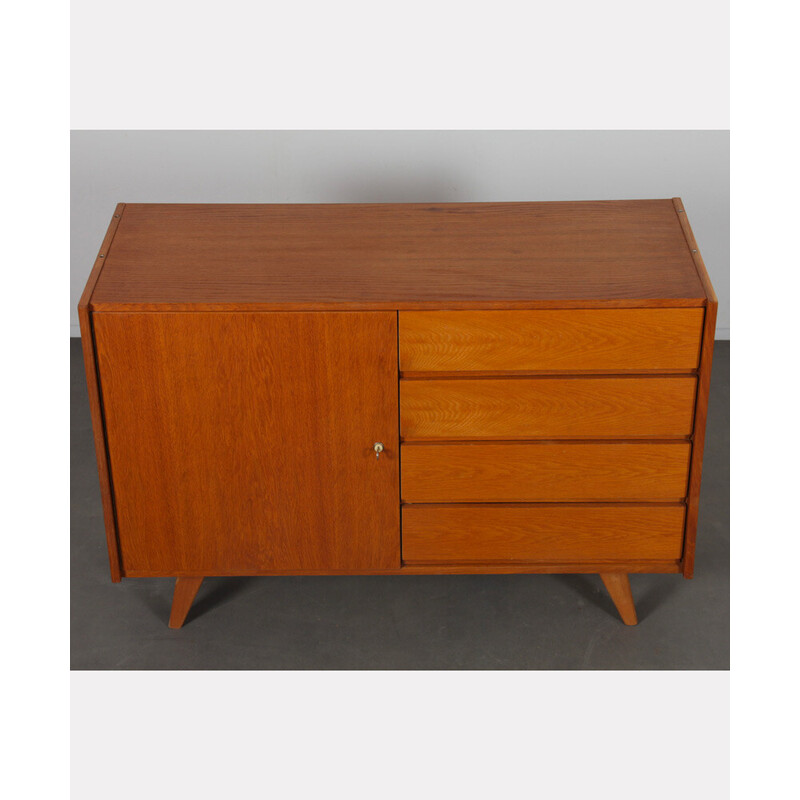 Vintage chest of drawers model U-458 in oakwood by Jiri Jiroutek, 1960