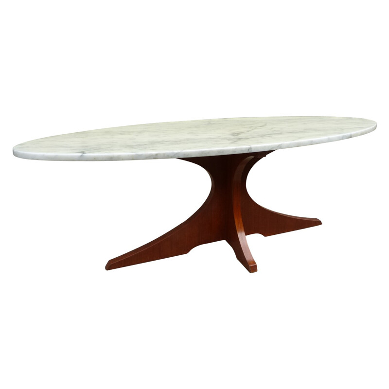 Table basse vintage en marbre - années 60