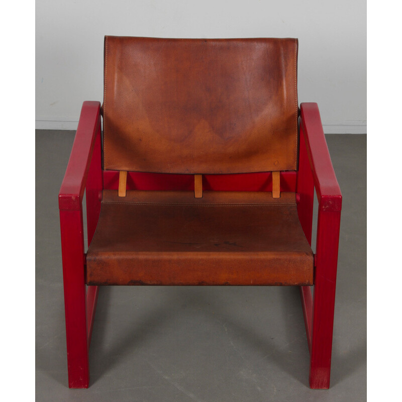 Vintage leather armchair Diana by Mobring for Ikea, 1970