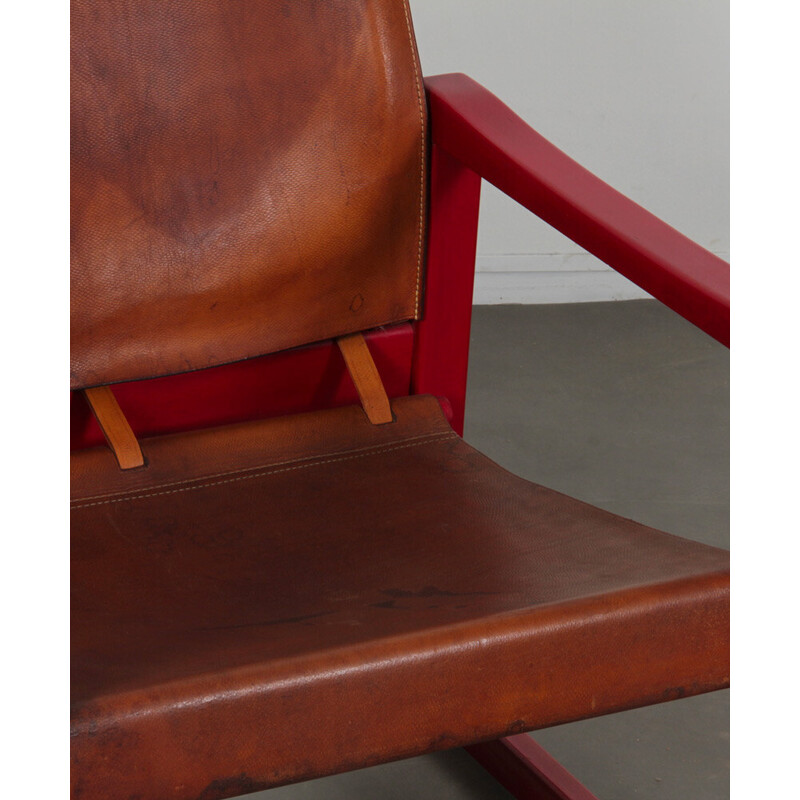 Vintage leather armchair Diana by Mobring for Ikea, 1970