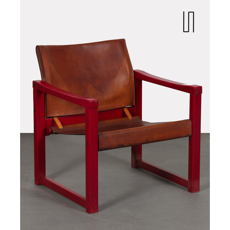 Vintage leather armchair Diana by Mobring for Ikea, 1970