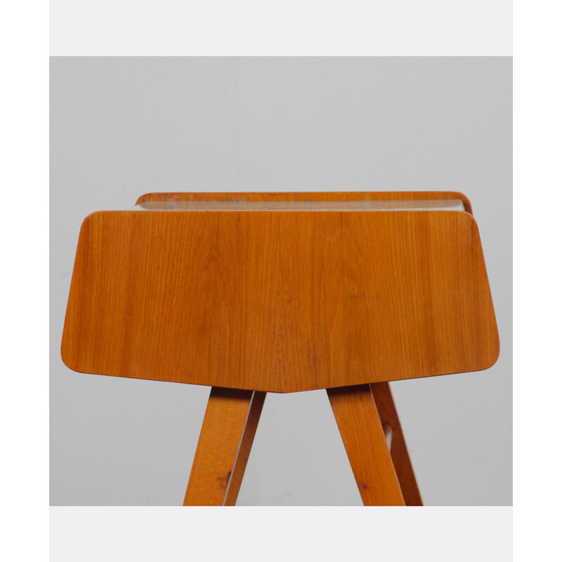 Pareja de mesitas de noche vintage de madera y formica, 1970