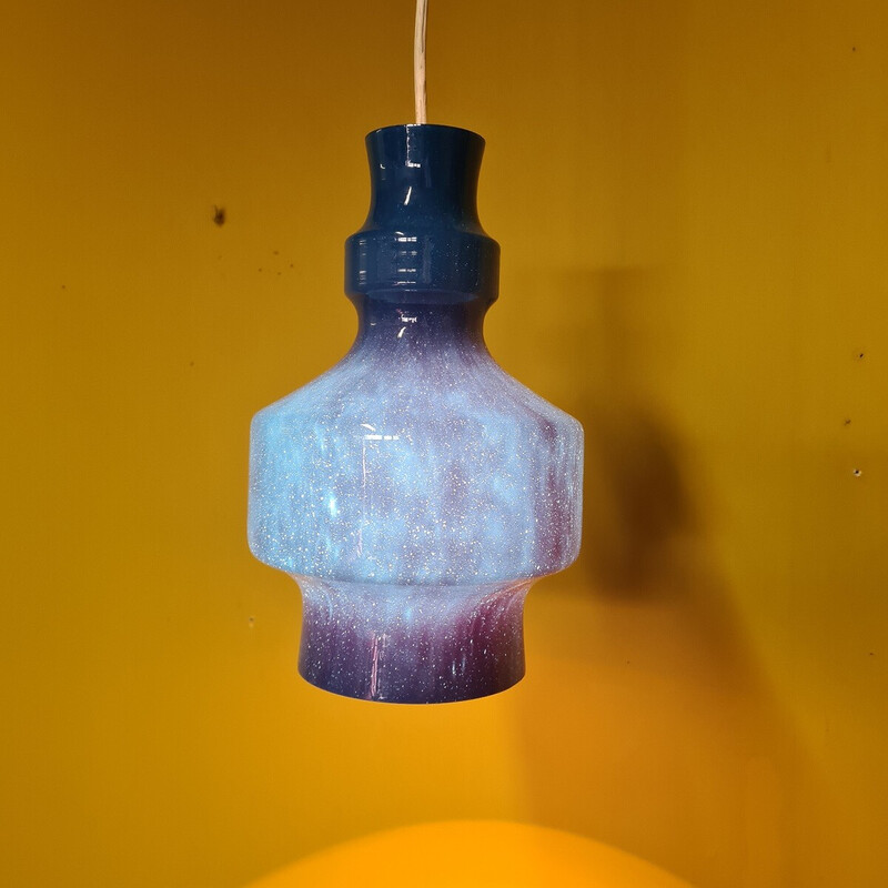 Vintage glass pendant lamp B-1202 for Firma Raak Amsterdam, 1960s