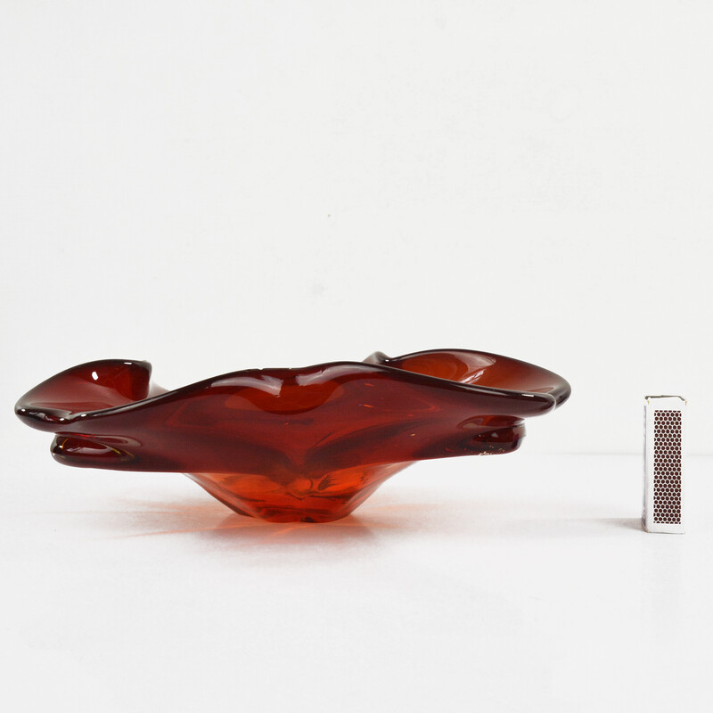 Vintage glass ashtray for Hsg Ząbkowice, Poland 1970s