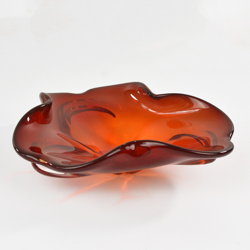 Vintage glass ashtray for Hsg Ząbkowice, Poland 1970s