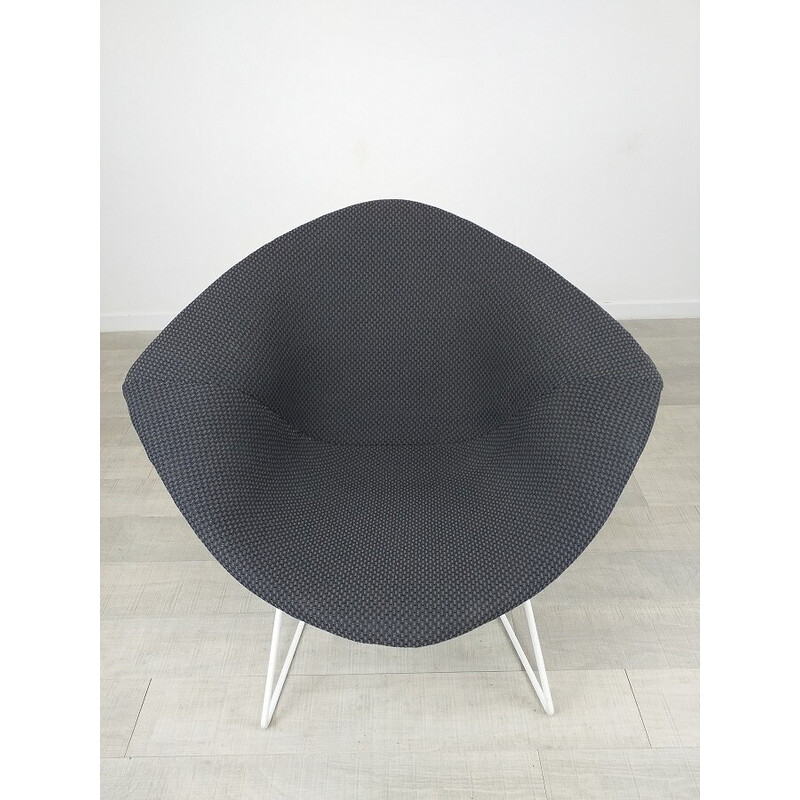 Vintage Diamond fauteuil in grijs gevlekte stof van Harry Bertoia voor Knoll International, 1970