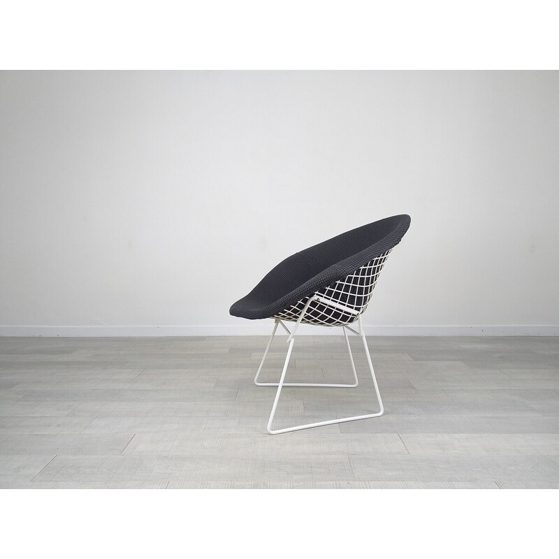 Vintage Diamond fauteuil in grijs gevlekte stof van Harry Bertoia voor Knoll International, 1970