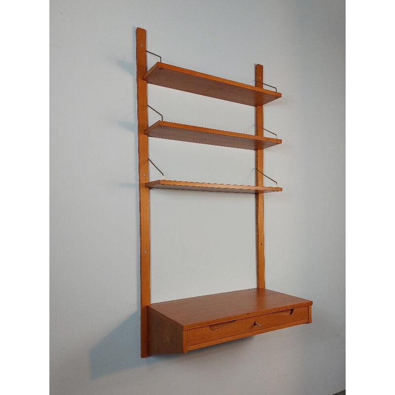 Vintage Rival shelf in teak by Kjell Riise for Brødrene Jåtog Møbelfabrikk, Norway 1960s