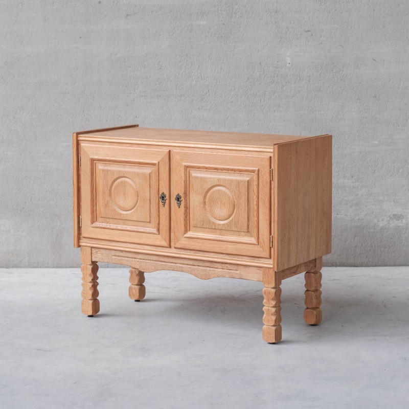 Pair of vintage oak night stands, Denmark 1960s