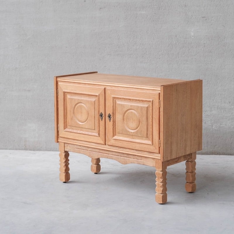 Pair of vintage oak night stands, Denmark 1960s