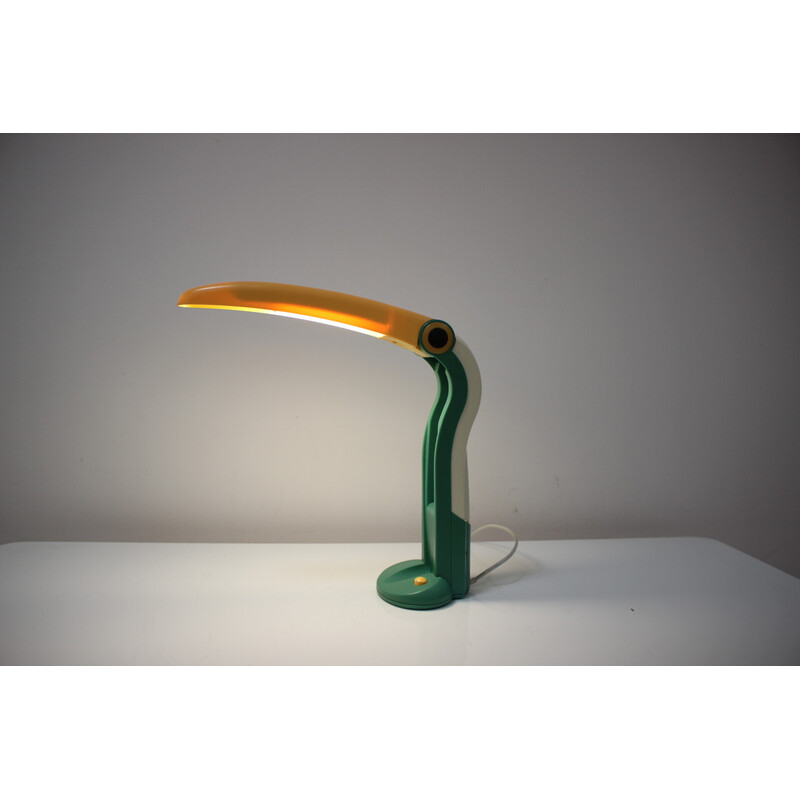 Lámpara de mesa vintage Toucan de H.T. Huang, Polonia años 90