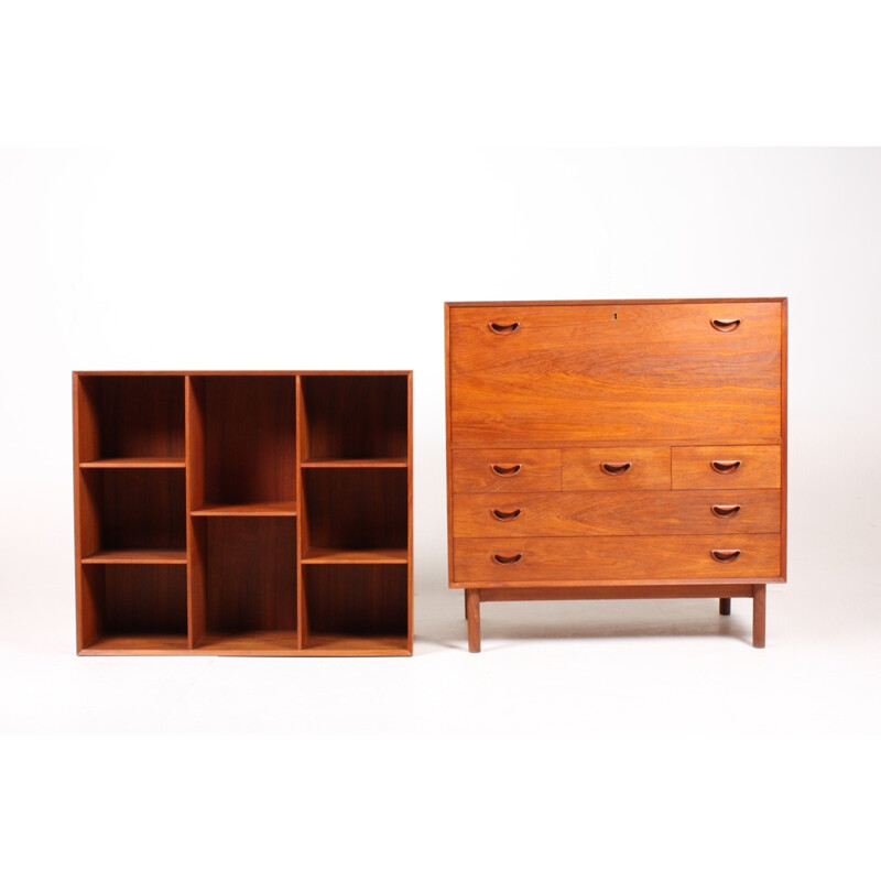 Teak Secretary by Peter Hvidt & Orla Mølgaard-Nielsen for Søborg - 1950