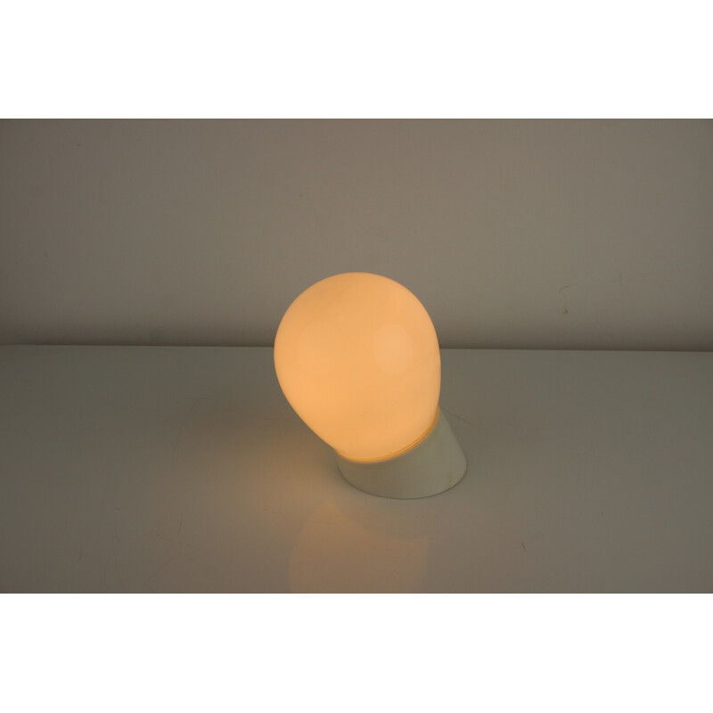 Vintage plastic en glazen wandlamp, Tsjecho-Slowakije 1960