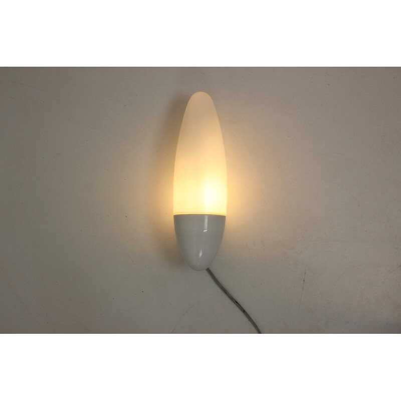 Baquelite Vintage e parede de vidro de leite Lamp, Checoslováquia 1960