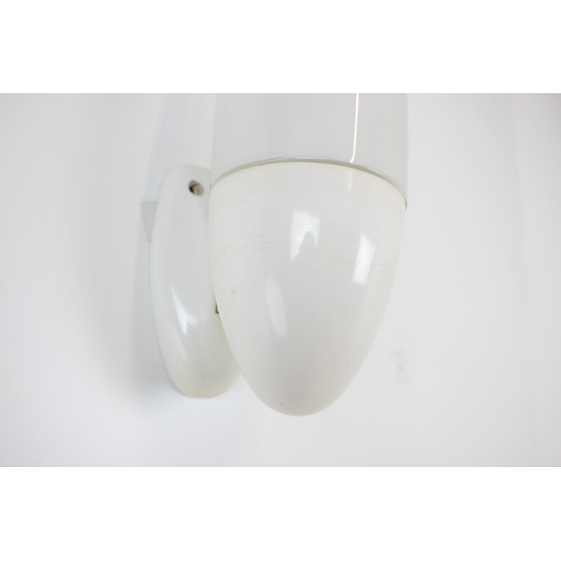 Vintage bakelite and milk glass wall Lamp, Czechoslovakia 1960s