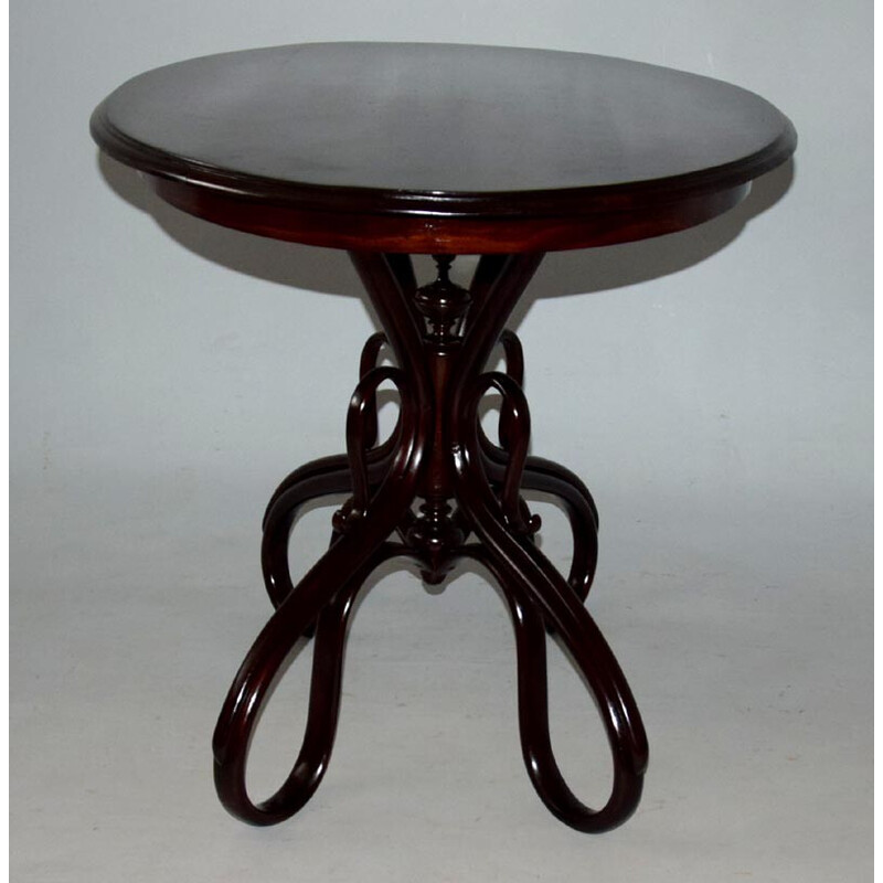 Table vintage en hêtre courbé, 1890