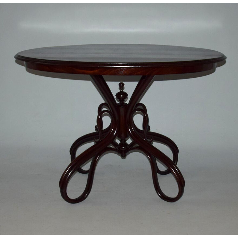 Vintage bent beechwood dining table, 1890s