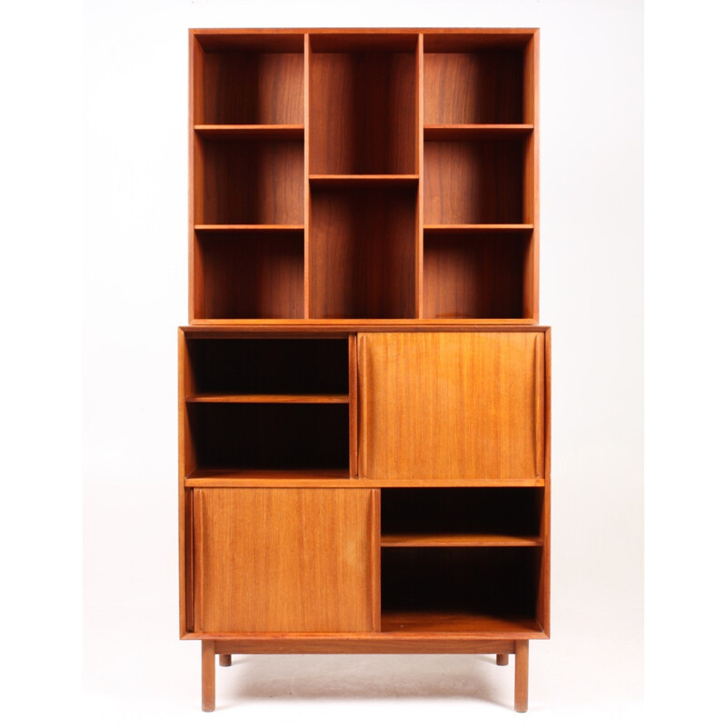 Vintage Teak Cabinet with 4 storage boxes by Peter Hvidt & Orla Mølgaard-Nielsen for Søborg - 1950s