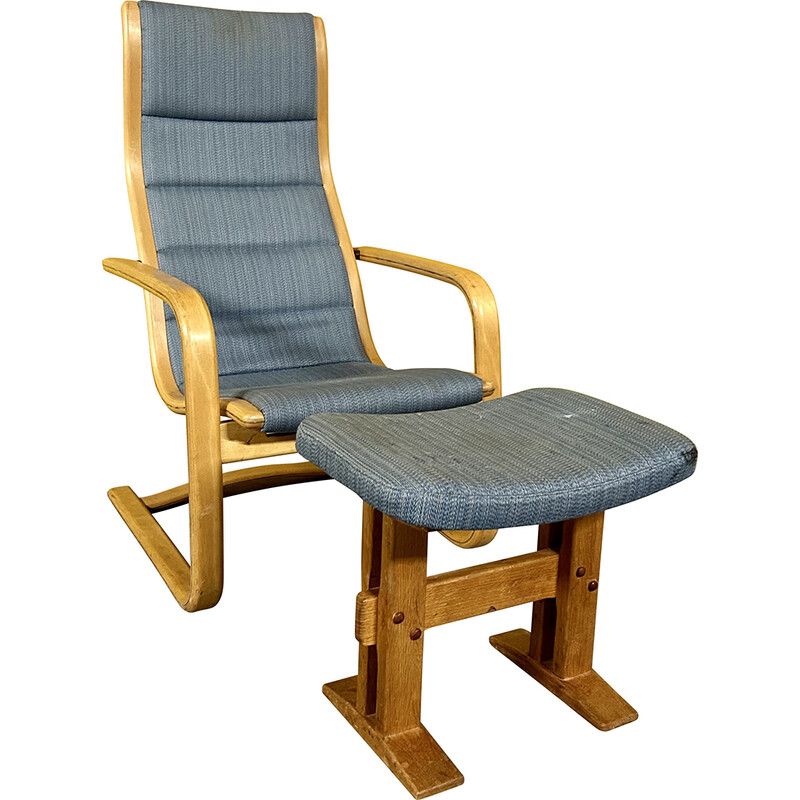 Vintage-Sessel mit Fußstütze von Yngve Ekstrom für Swedese, 1960er Jahre
