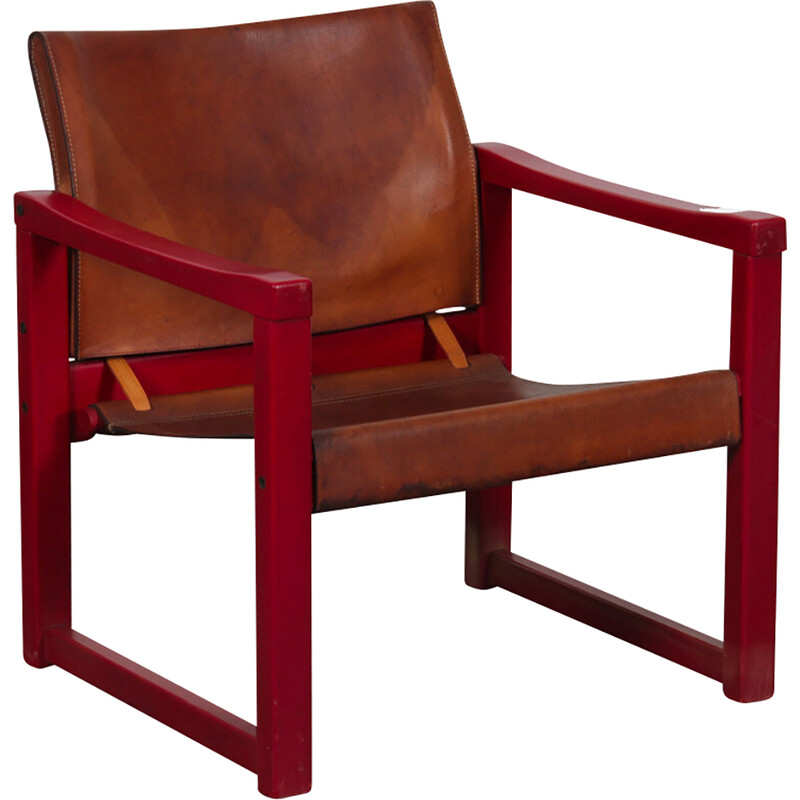Vintage-Sessel Modell Diana aus Leder von Mobring für Ikea, 1970