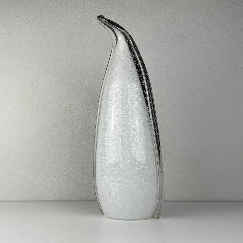 Vintage Muranoglas Tischlampe Penguin, Italien 1980er