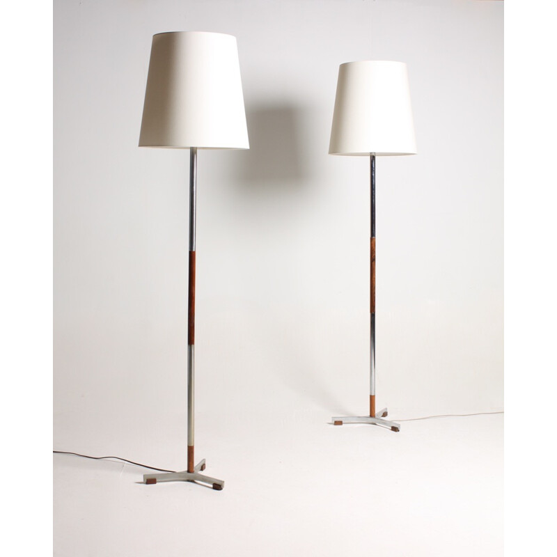 Set of 2 President Floor Lamps by Jo Hammerborg for Fog & Mørup - 1960s