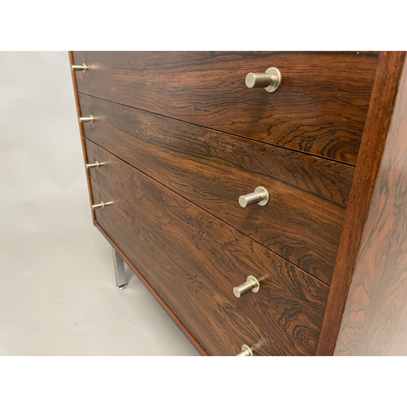 Vintage makassar wood chest of drawers, Denmark 1970s