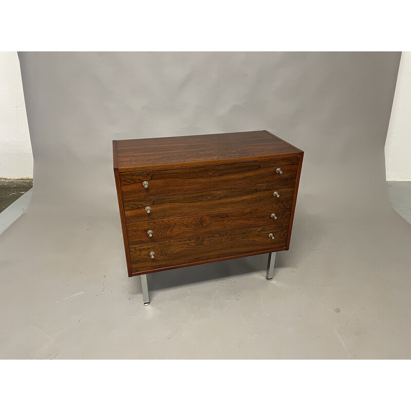 Vintage makassar wood chest of drawers, Denmark 1970s