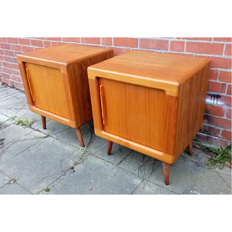 Pair of vintage Danish night stands in teak by Dyrlund