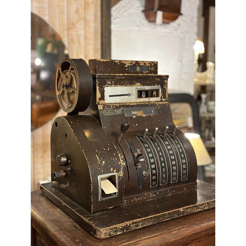 Vintage National metal cash register, 1900-1920