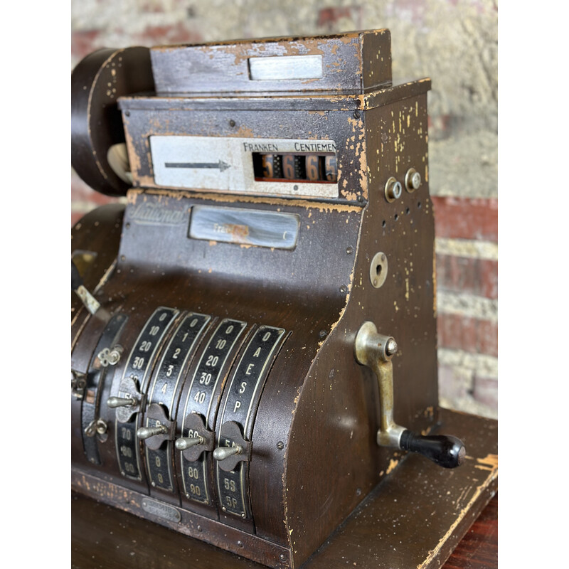 Vintage National metal cash register, 1900-1920