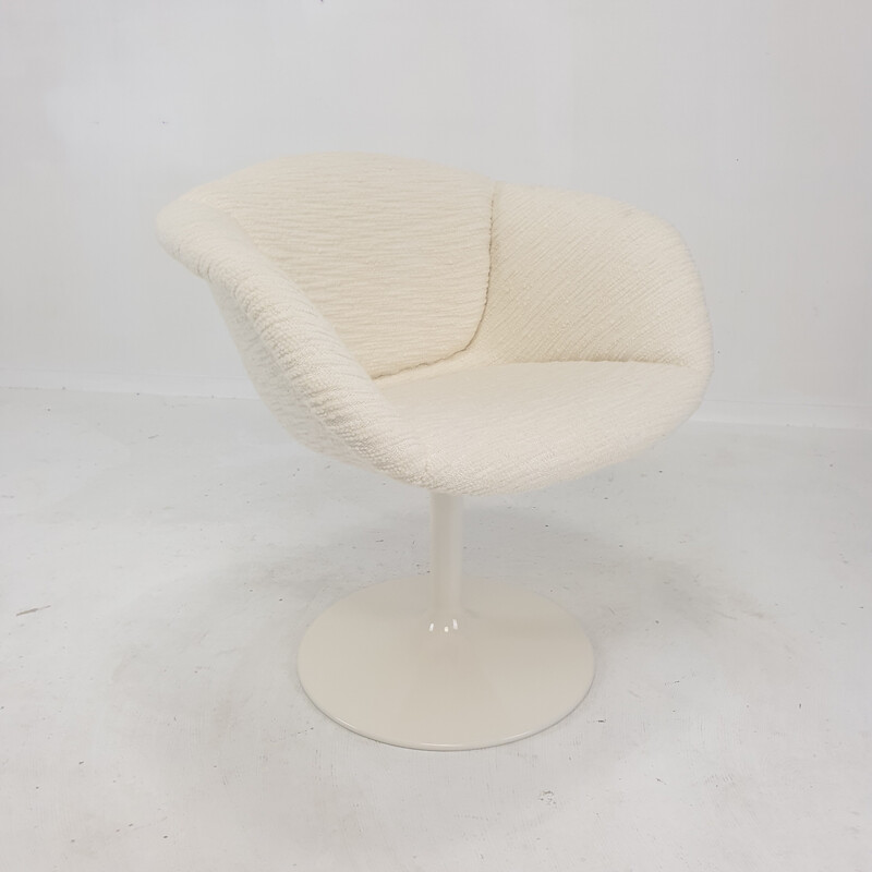 Vintage F8800 Sessel aus Metall, Holz und Wolle von Pierre Paulin für Artifort, Frankreich 1960er Jahre