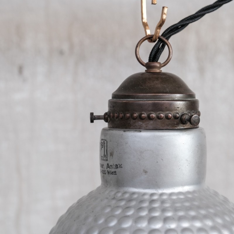 Lámpara colgante vintage de cristal de mercurio, Alemania años 30