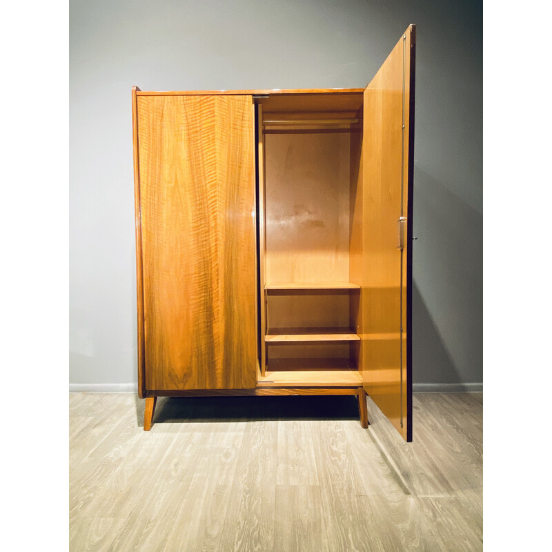 Vintage asymmetrical walnut cabinet, 1960s