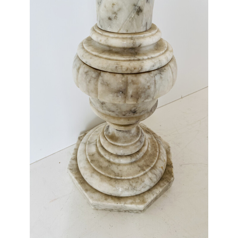 Vintage marble pedestal, Italy 1940s