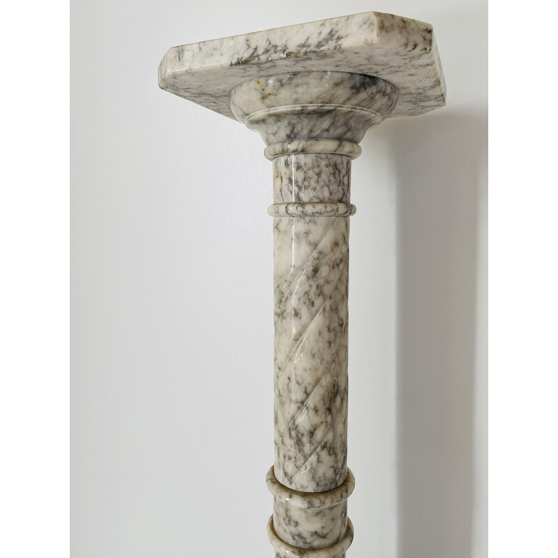 Pedestal de mármore Vintage, Itália 1940s