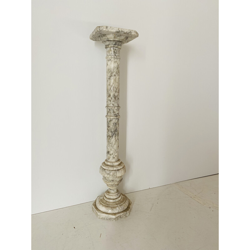 Vintage marble pedestal, Italy 1940s