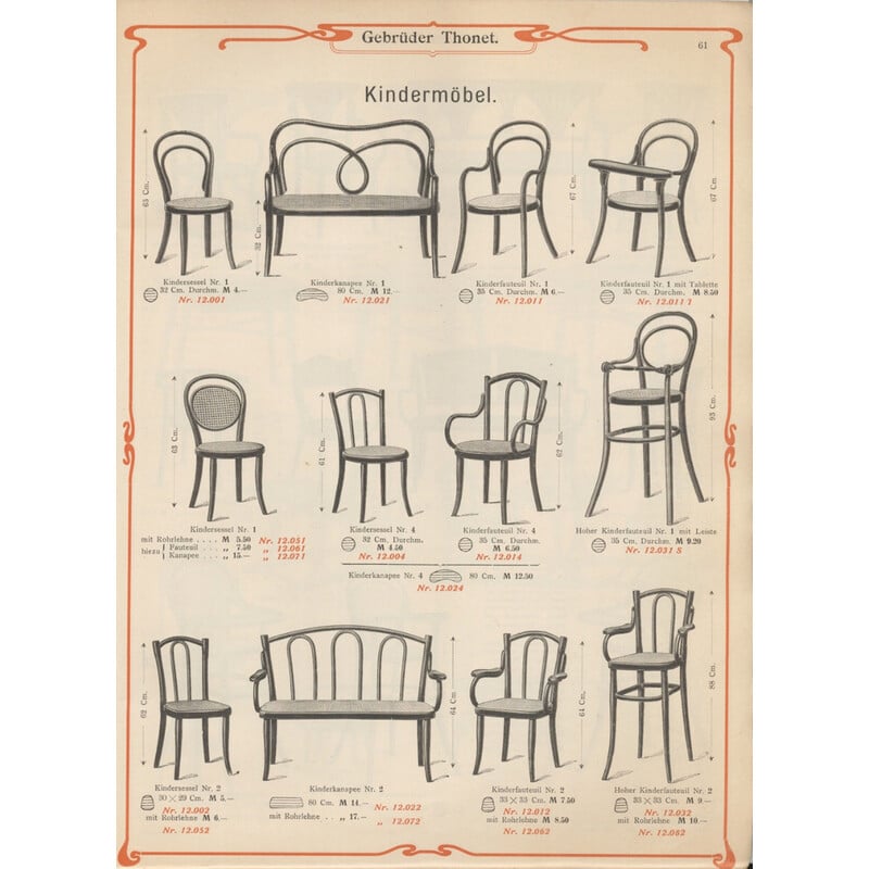 Cadeira de criança de madeira Vintage no1 para móveis Thonet Furniture, 1920s